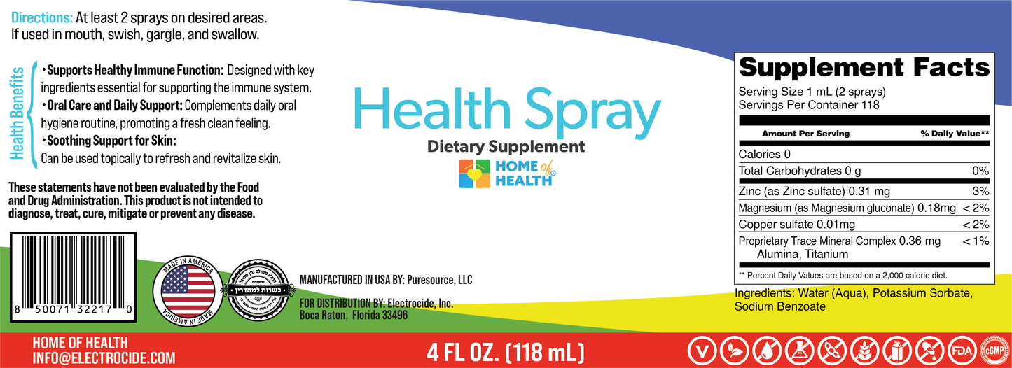 Electrocide Health Spray
