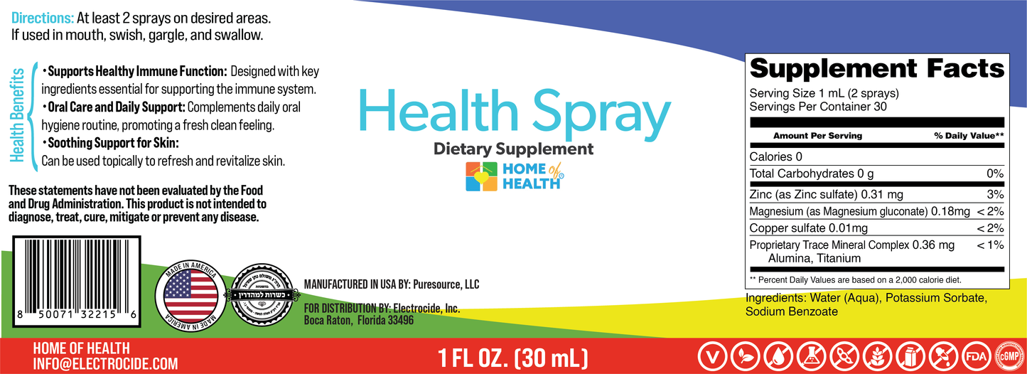 Electrocide Health Spray